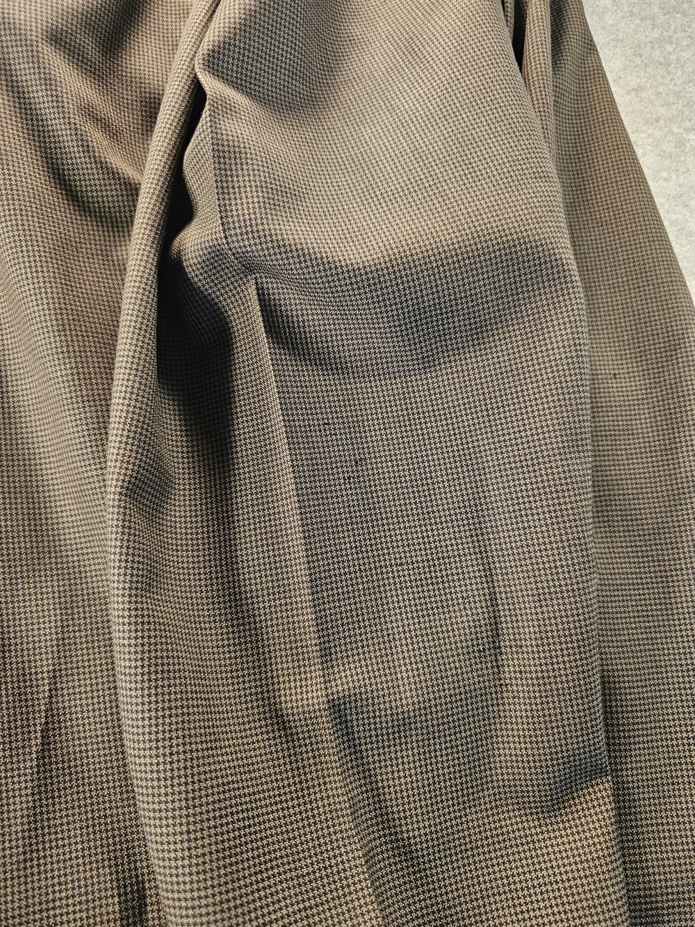 Jos A Bank Business Express Custom Fit 46L Brown Houndstooth Check Pure WoolSuit